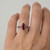 Marquise Cut Red Ruby Solitaire Engagement Ring On Hand