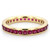 Fine Channel-Set Ruby Eternity Wedding Band 14k Yellow Gold Ring