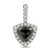 Triangular Fancy Black Diamond Halo Pendant 14k Gold