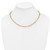 Fancy Polished Link 14k Yellow Gold Chain Necklace On Model