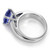 3 Carat Tanzanite Solitaire Engagement Ring Cigar Band Side