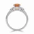 Oval Orange Sapphire and Diamond Engagement / Bridal Ring Side