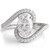 Oval Lab Grown Diamond Engagement Ring Bypass Style