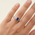 Natural Diamond and Blue Sapphire "Toi et Moi" 2-Stone Ring On Hand