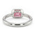 Emerald-Cut Lab Grown Pink Diamond East-West Solitaire Engagement Ring Side