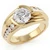 Natural Two Carat Diamond Men's Solitaire Statement Ring 14k Yellow Gold