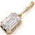 Five Carats Lab Grown Emerald-Cut Diamond Solitaire Pendant 14k Yellow Gold