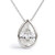 Bezel-Set Pear-Cut Lab Grown Diamond Solitaire Necklace 14k White Gold