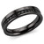 Off-Center Channel Princess Cut Black Diamond Men's Eternity Wedding Band 14k Black Gold
