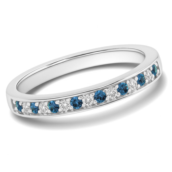 Blue Diamond Engagement Rings Wedding Bands
