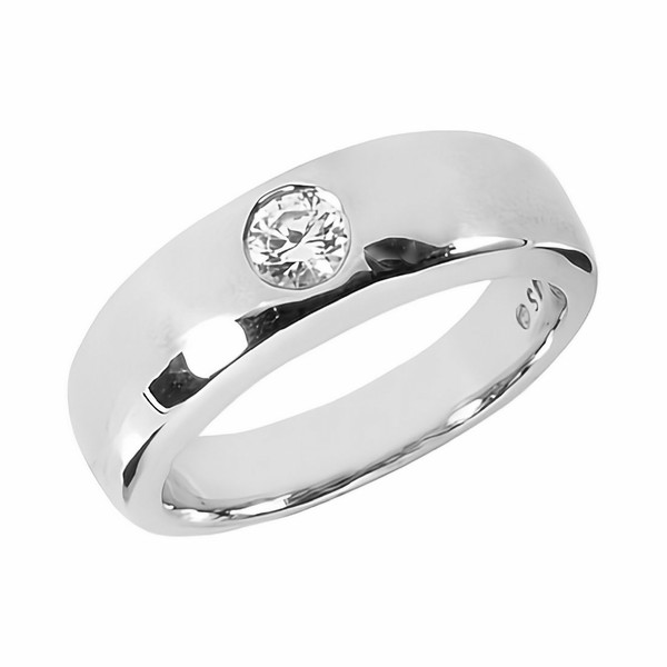 Domed 0.50ct Diamond Men's Solitaire Pinky Ring