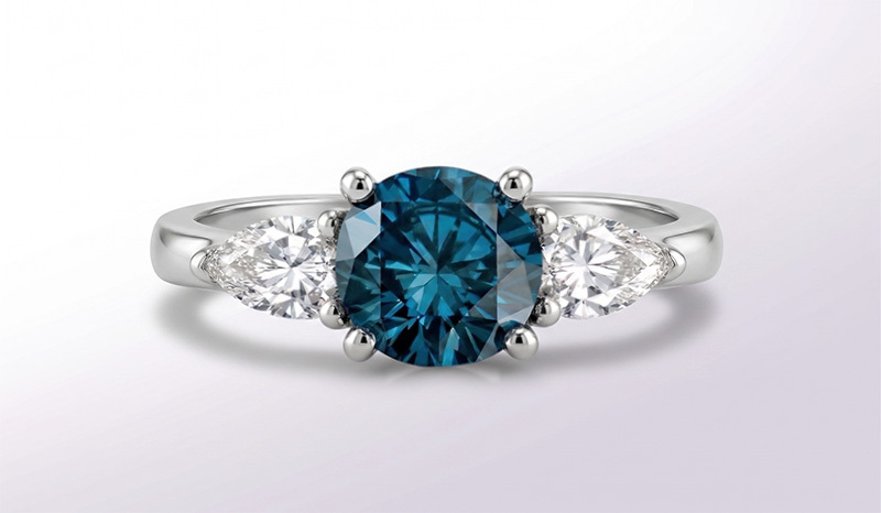 Fancy Blue Diamond Engagement Rings