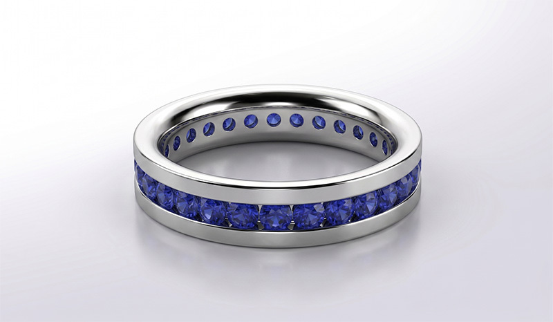 Sapphire Engagement Wedding Rings