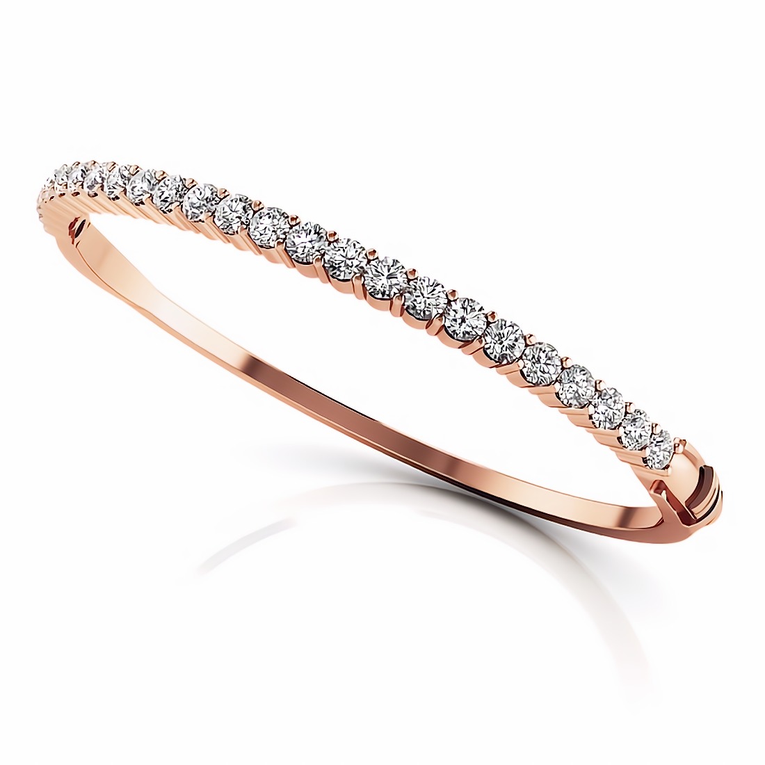 Bracelet Cordon BB , diamant 0,15ct - or rose