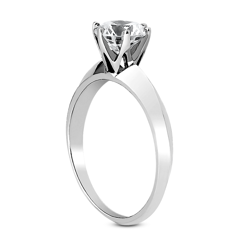 Knife Edge Claw Setting 6-Prong Solitaire Engagement Ring Mounting