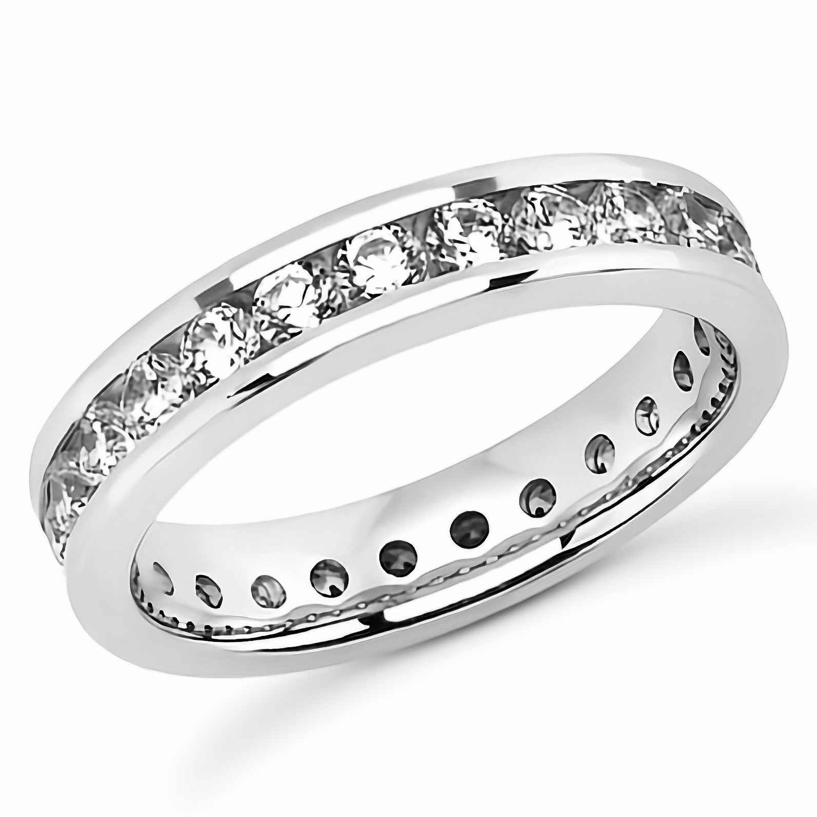 Diamond Bridal Eternity Wedding Ring Channel Band