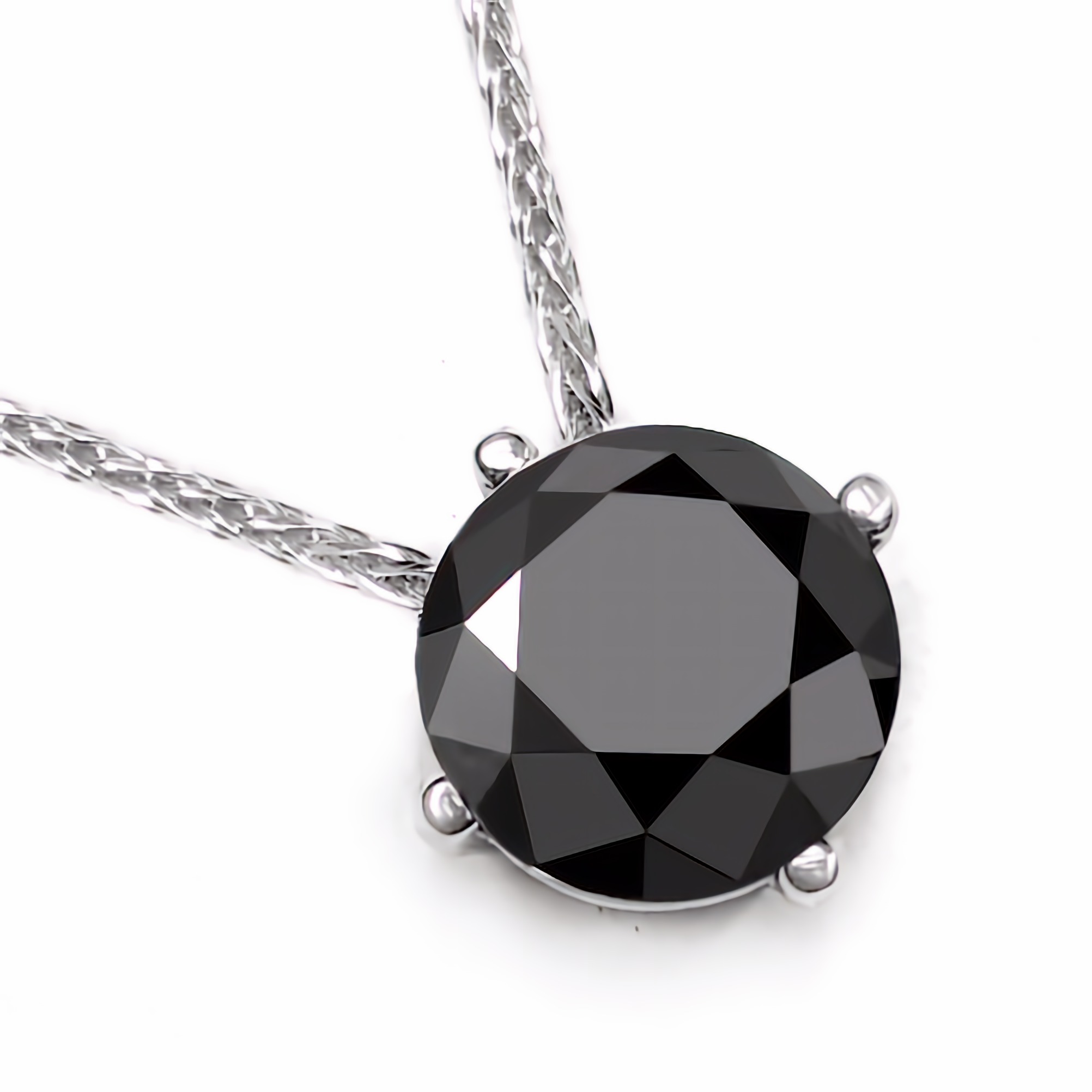 1/2 CT TW Black Diamond Tennis Necklace in Sterling Silver with Black  Rhodium Plated - 12LN3A