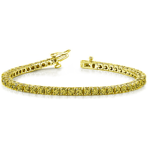 14k Yellow Gold Diamond Tennis Bracelet with Side Stones 8 mm 11 Ctw –  Avianne Jewelers