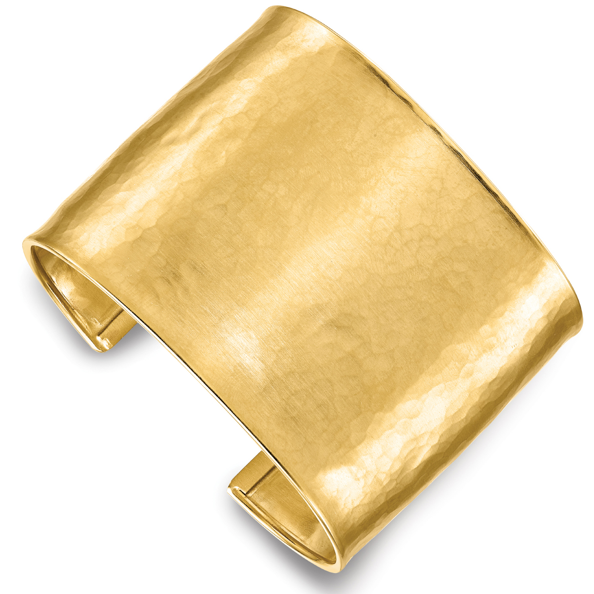 Bracciale Largo Oro Martellato Per Donna – Vintage Elastico E Regolabile – Gioiello Statement