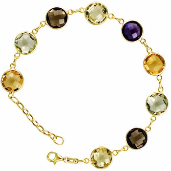 Marco Bicego Paradise 18k Yellow Gold Amethyst & Mixed Gemstone Bracelet -  Jewelry | Manfredi Jewels