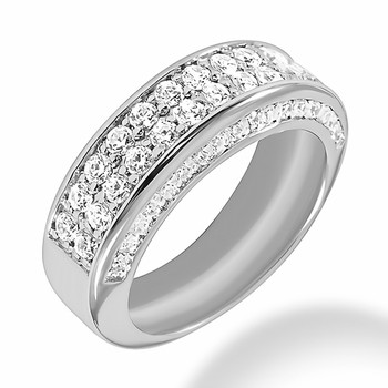 1.12ct Diamond Men's Anniversary Wedding Ring Gold Platinum