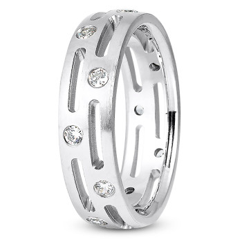 Unique 0.9ct VS2 Diamond Edge Eternity Wedding Band Men's Ring