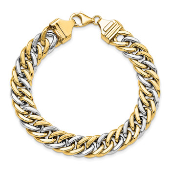 Men's 14k gold curb link bracelet Clearance