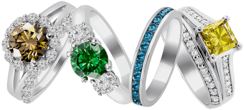 Colored Diamond Rings