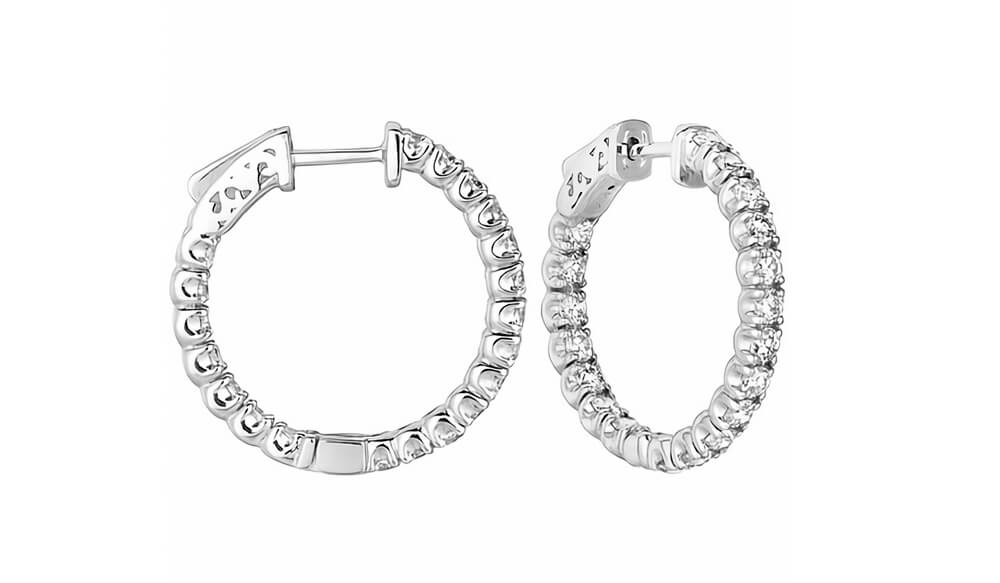 Diamond Hoop Earrings