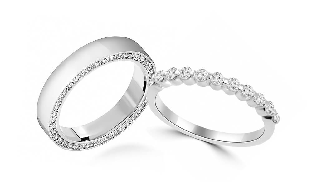 Diamond Wedding Bands for Men & Women