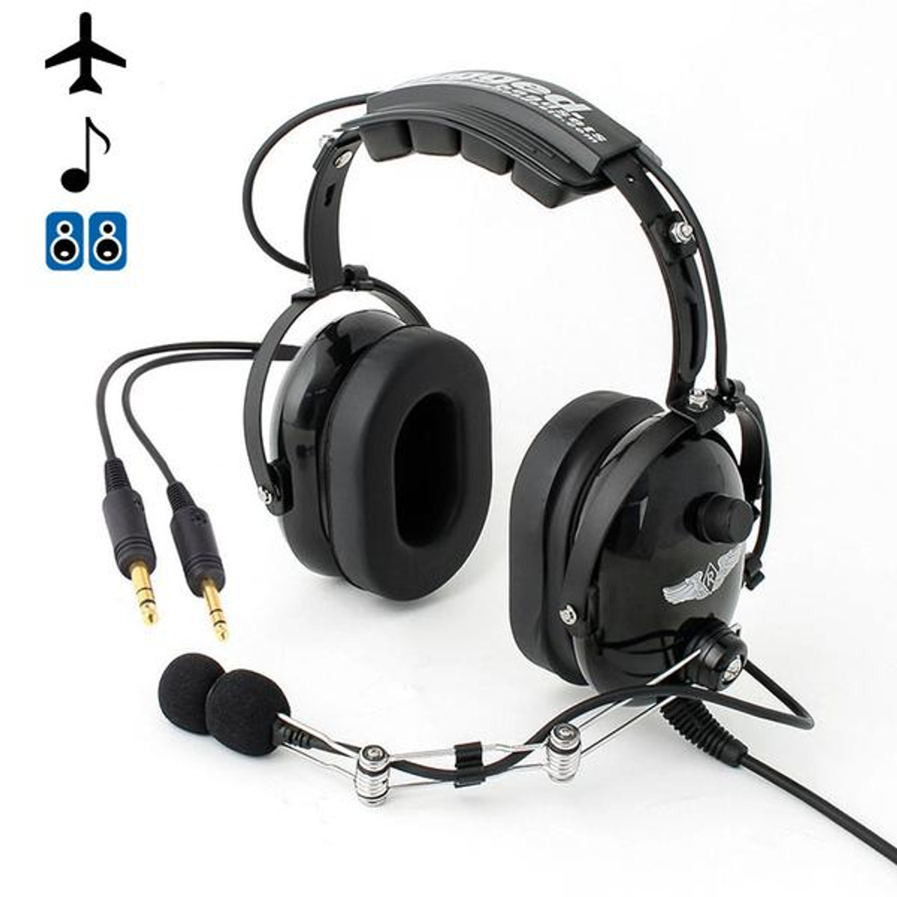Stereo Aviation Headset 
(RA454)-SkySupplyUSA