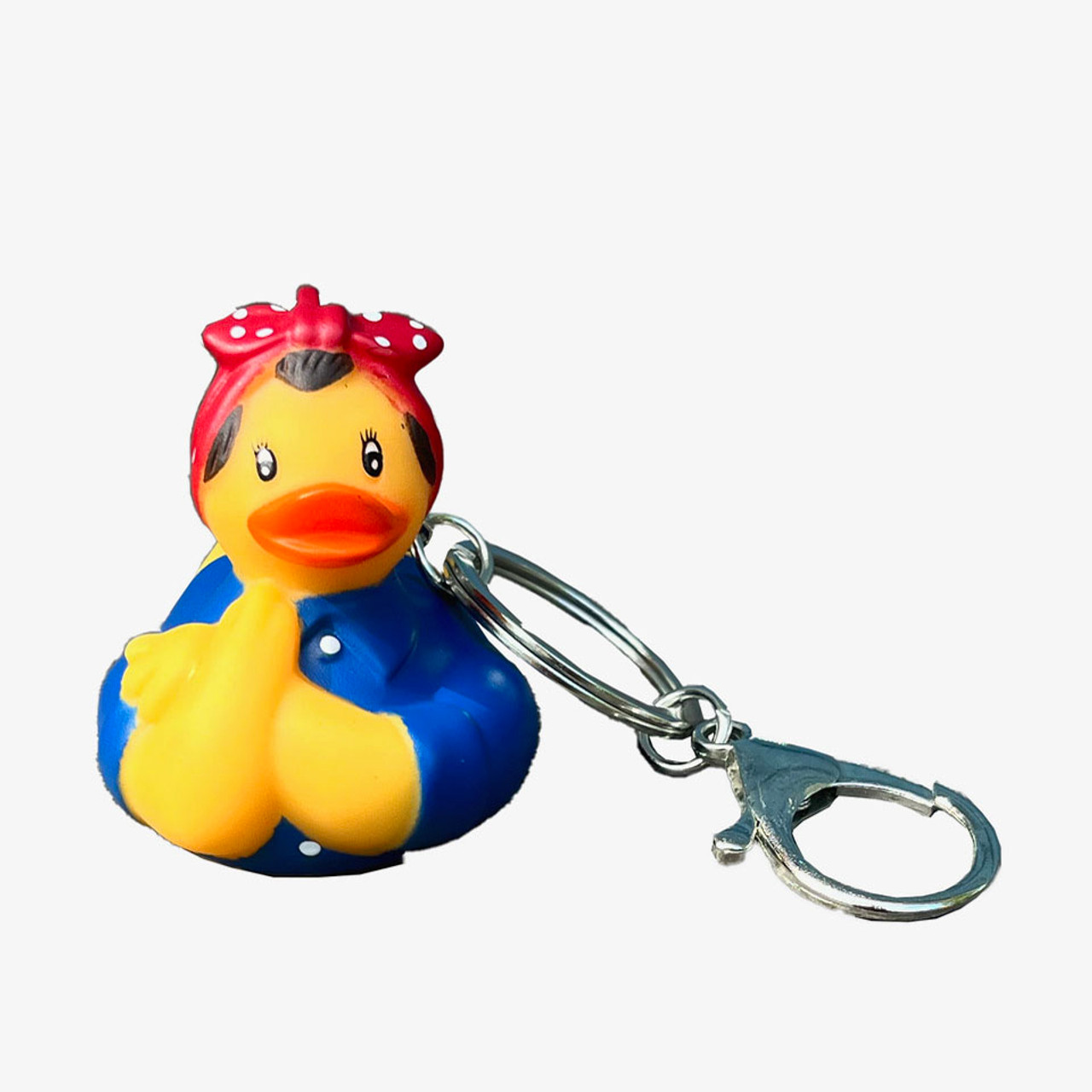 Rosie the discount riveter rubber duck