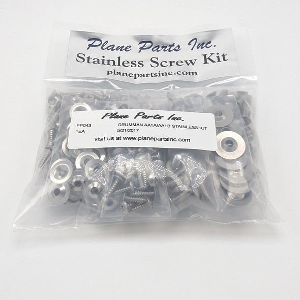 Grumman AA1A, AA1B Stainless Screw Kit/Airframe