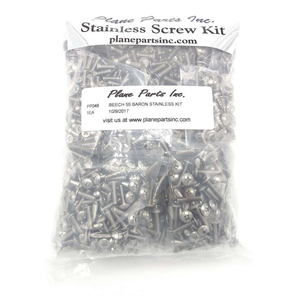 Beech 55/58 Baron Stainless Screw Kit/Airframe PP050