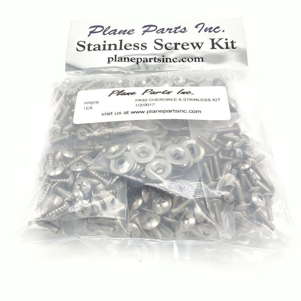 Piper PA32 Cherokee Six/Saratoga Stainless Screw Kit/Airframe PP075