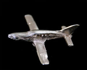 Silver Airplane Pin cyl-5-p