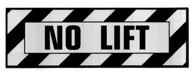 No Lift PLACARDT-007