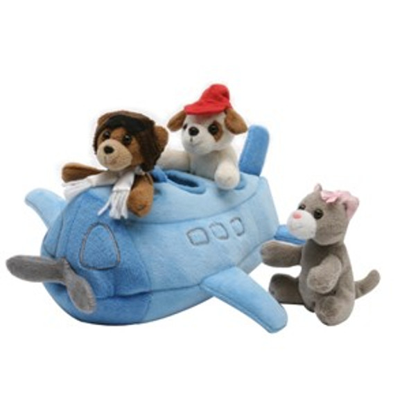 10" Airplane with 3 Puppet Pals: PUPPET FLYERS