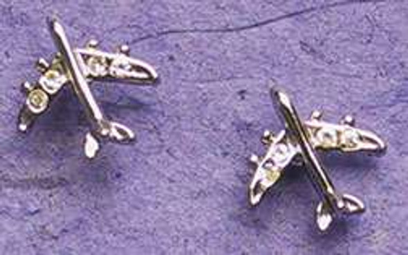 Silver Crystal Jet Earrings JEP-CJS