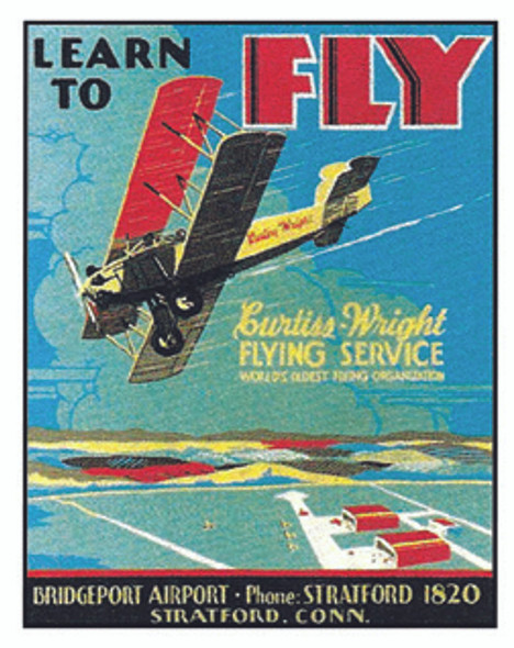 Learn to Fly Tin Sign: TN-LF