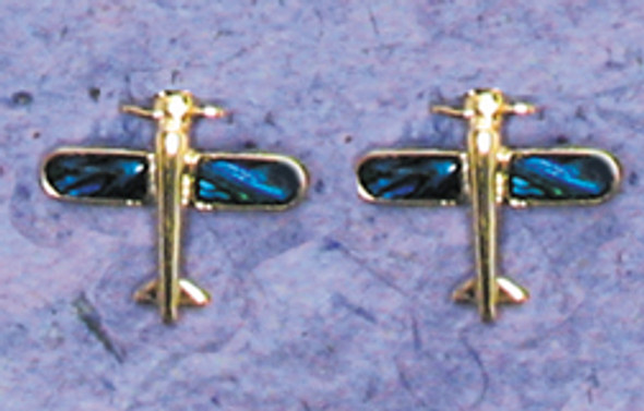 Airplane Paua Shell post earrings: JEP-APS