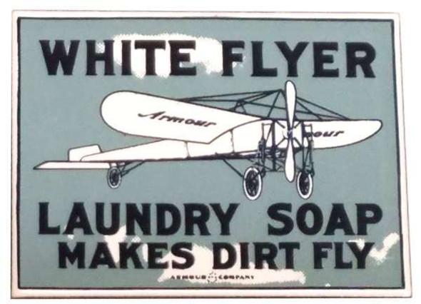 White Flyer Soap Porcelain Magnet Magnet-White Flyer