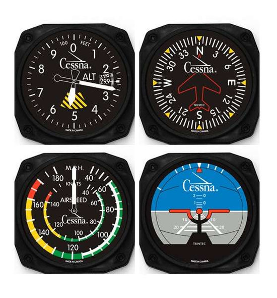 Cessna 4-Piece Instrument Coaster Set CES-9075