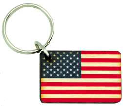 Wooden US Flag Keychain KC-WFLAG