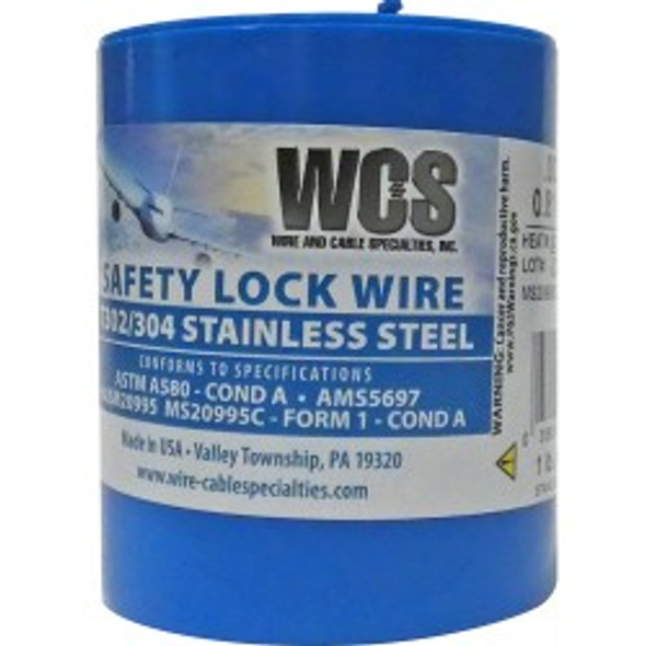 WCS .032 Safety Wire - Stainless Steel - 1 Lb Spool: 05-02685