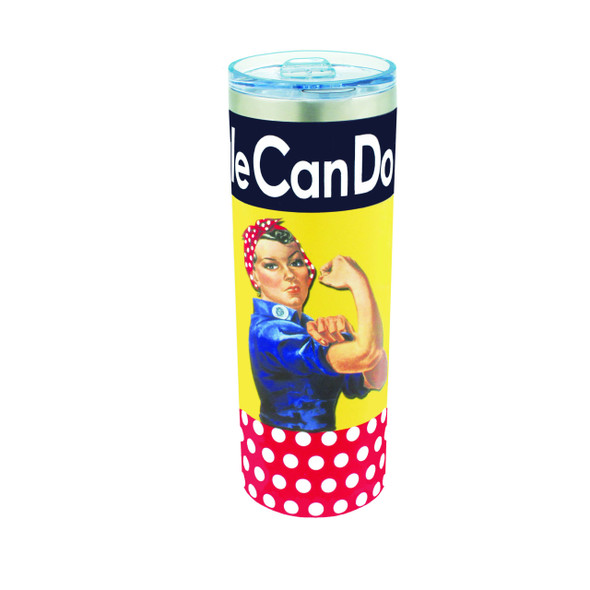 Rosie the Riveter metal insulated 20 oz tumbler