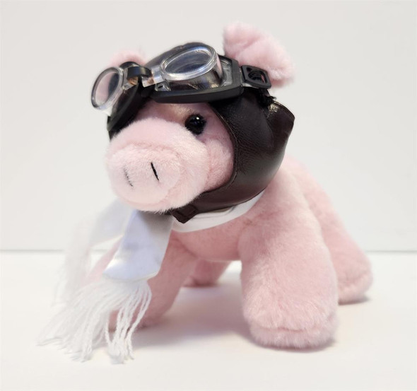 6.5" Pig Pilot Plush: WHEN PIGS FLY
