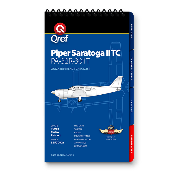 Qref Piper Saratoga II TC Multi-Page Checklist
PA-SAR2T-1
SkySupplyUSA.com