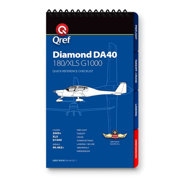 Qref Diamond DA40 w/G1000 Multi-Page Checklist DA-40-GC-1