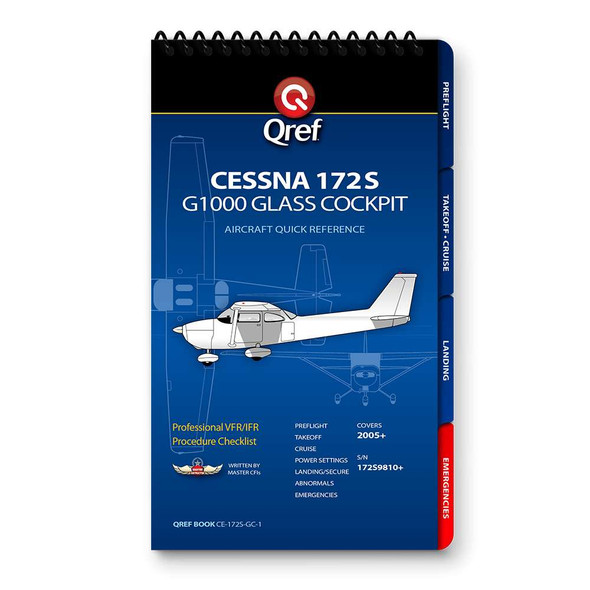 Qref Cessna 172S Skyhawk SP w/G1000 Multi-Page Checklist CE-172S-GC-1
